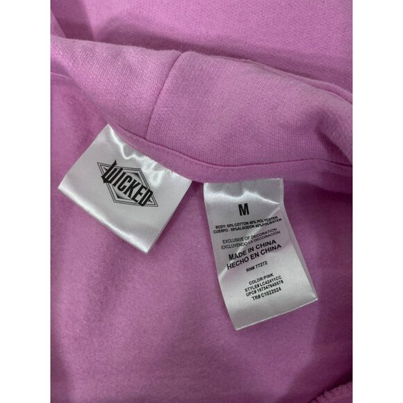 WICKED Graphic Print Hoodie Womens Medium Pink - Picture 8 of 11